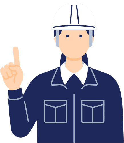 ヘルメットを被った女性